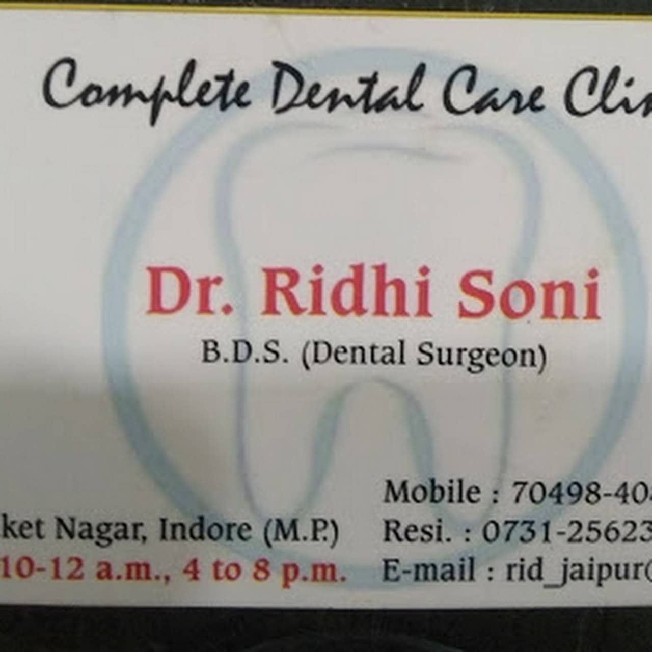 Dr. Ridhi soni dental care Logo