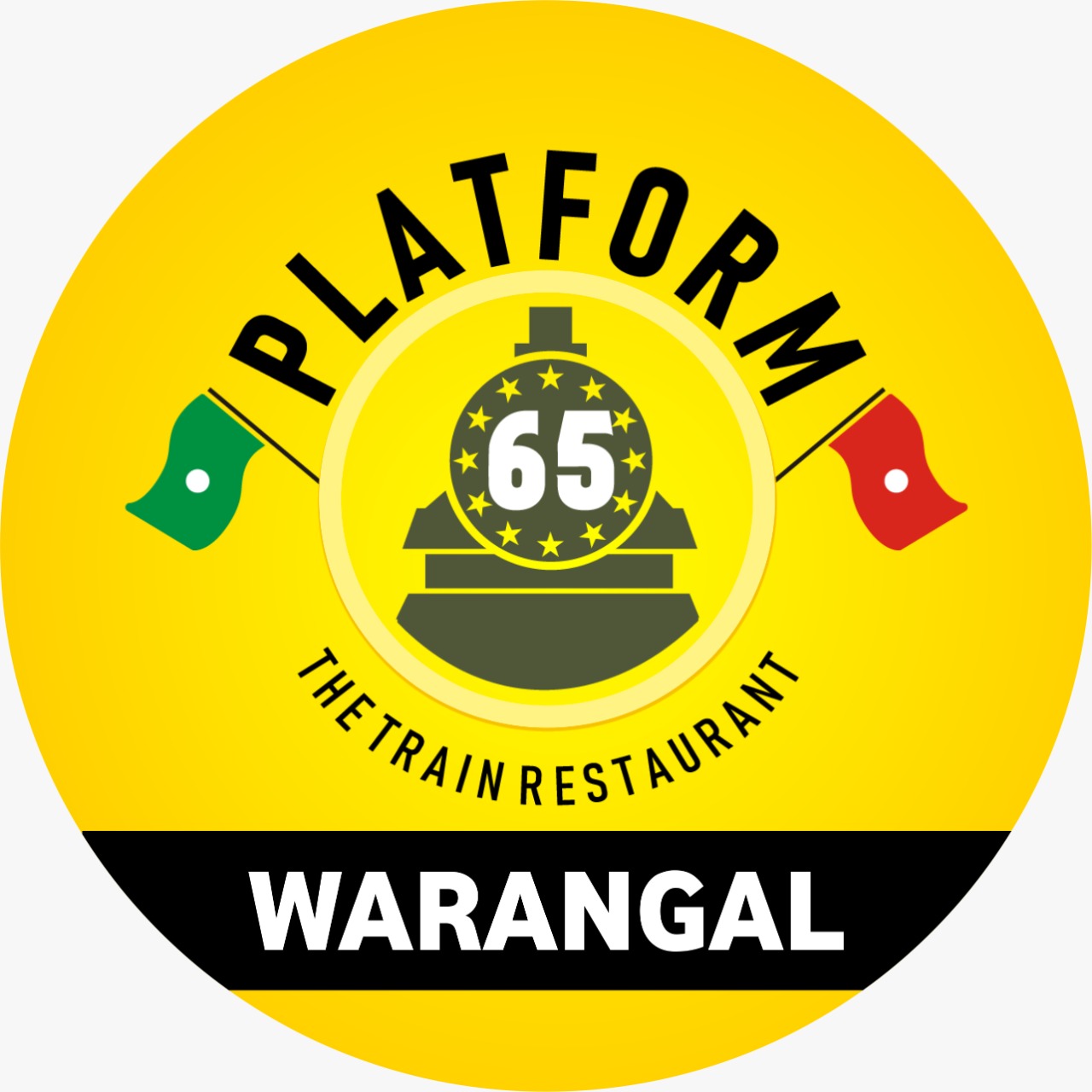 Platform 65 - The Train Theme Restaurant | Warangal - Logo